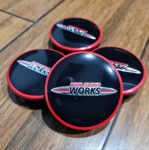 4 New 54mm Mini Cooper John Cooper Works Rim Center Caps